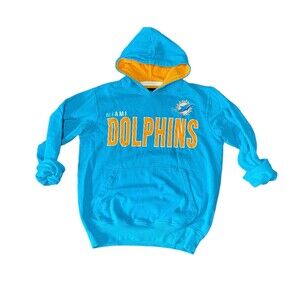 Miami Dolphins Hoodie Teal and Orange NFL Licensed Football Size Medium